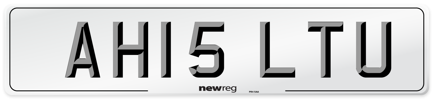 AH15 LTU Number Plate from New Reg